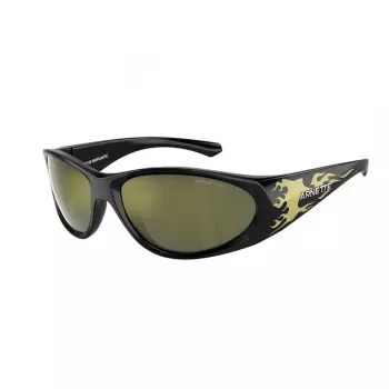 Arnette AN4342-29476R unisex-aurinkolasit, mattamusta kehys, tummanharmaat peilatut hopealinssit, 62 mm linssin leveys