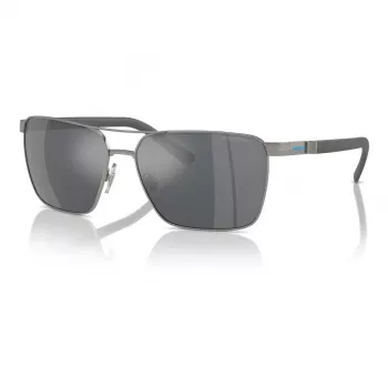 ARNETTE miesten aurinkolasit AN3091-7416G, mattamusta kehys, harmaat peilipinnoitetut hopealinssit, 61 mm