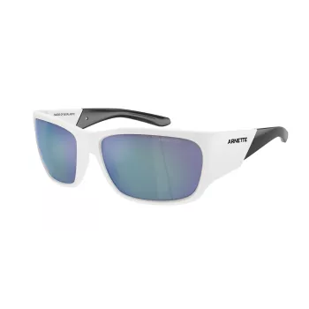ARNETTE unisex-aurinkolasit AN43242863Y76 - mattamusta kehys, tummanharmaat peilatut hopealinssit, 61 mm