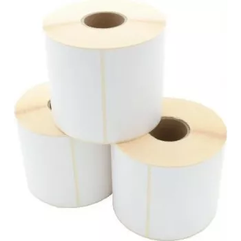 ARTDEV termosiirtotarra rulla 101,6 x 76,2 mm, 40 mm ydin, 125 mm halkaisija, 960 tarraa, valkoinen, paperi, pysyvä liima