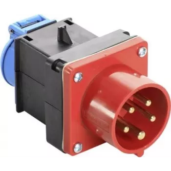 AS SCHWABE 400V 16A CEE - Schuko-adapterikaapeli, 5-napainen - 2-napainen, 0,3m, IP44, musta 60495