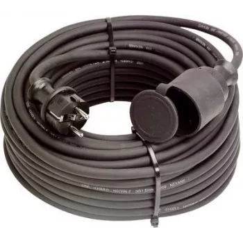 AS SCHWABE 60383 jatkojohto 10 m H05VV-F 3G1.5 Schuko musta