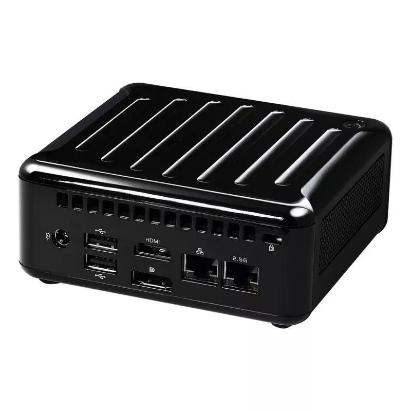 ASRock 4x4 BOX-4800U barebone-mini-PC, AMD Ryzen 7 4800U, 2x DDR4 SO-DIMM, 2x 2.5GbE, Wi-Fi 6, musta