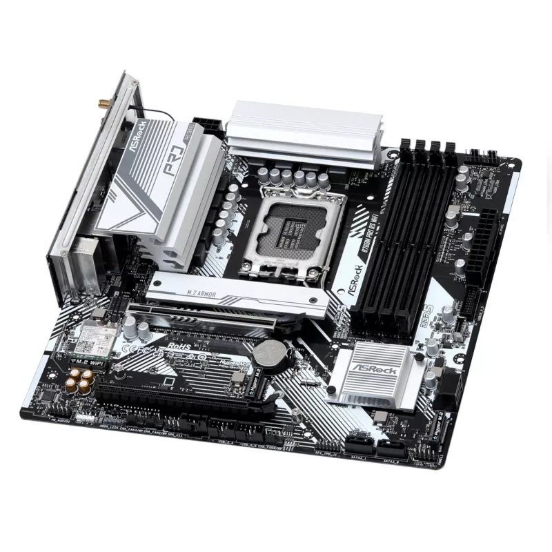 ASRock B760M Pro RS WiFi Intel LGA 1700 Micro-ATX peliemolevy