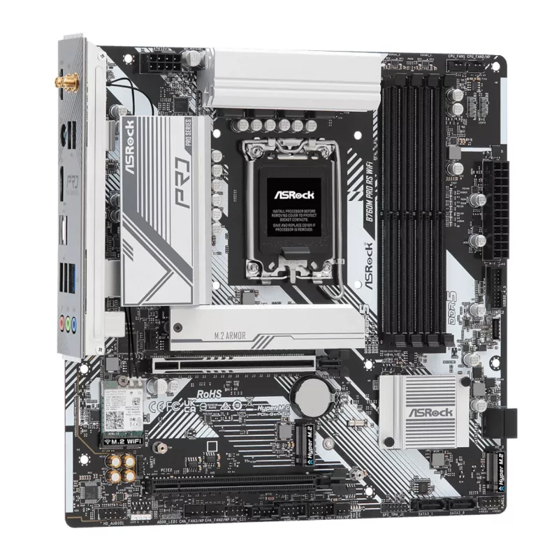 ASRock B760M Pro RS WiFi Intel LGA 1700 Micro-ATX peliemolevy