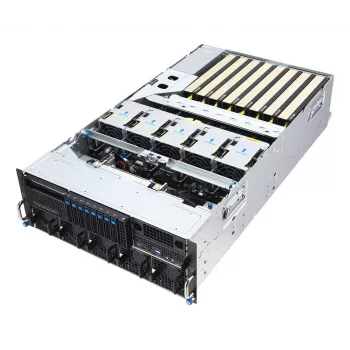ASUS ESC8000A-E13X 4U rack-palvelinalusta AMD EPYC 9005 8xNVMe 2xM.2 2x10GbE 8xQSFP IPMI R3200W
