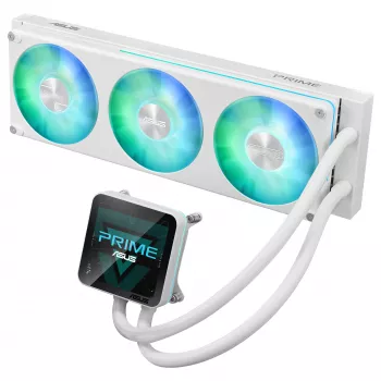 ASUS Prime LC II 360 ARGB LCD White Edition nestemäinen suorittimen jäähdytin, 360 mm