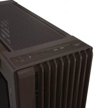ASUS ProArt PA602 Wood Edition Retro Brown - Midi-tornikotelo karkaistulla lasilla