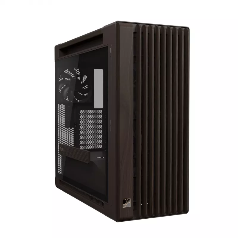 ASUS ProArt PA602 Wood Edition Retro Brown - Midi-tornikotelo karkaistulla lasilla