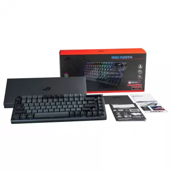 ASUS ROG Azoth 75 % hotswap -mekaaninen näppäimistö, tri-mode RGB, OLED-näyttö, PBT-näppäinhatut, NX-kytkimet, musta