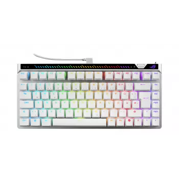 ASUS ROG Falchion Ace 75 HE pelinäppäimistö (Moonlight White, saksalainen asettelu, ROG HFX V2 Magnetic Switches)