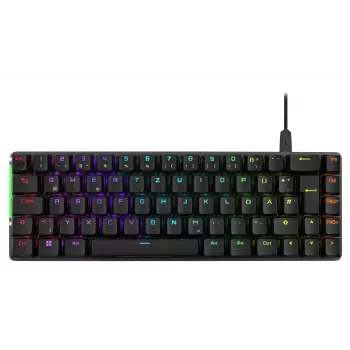 ASUS ROG Falchion Ace M705 65% johdollinen mekaaninen pelinäppäimistö, USB-C, 1000Hz kyselytaajuus, ROG NX Red -kytkimet, PBT-näppäinhatut, RGB Aura Sync, musta