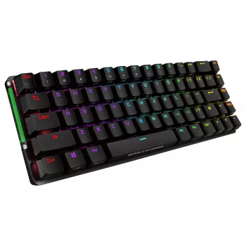 ASUS ROG Falchion NX -mekaaninen pelinäppäimistö, 65 % muotokerroin, ROG NX Red -kytkimet, langaton/langallinen, RGB-taustavalo, musta