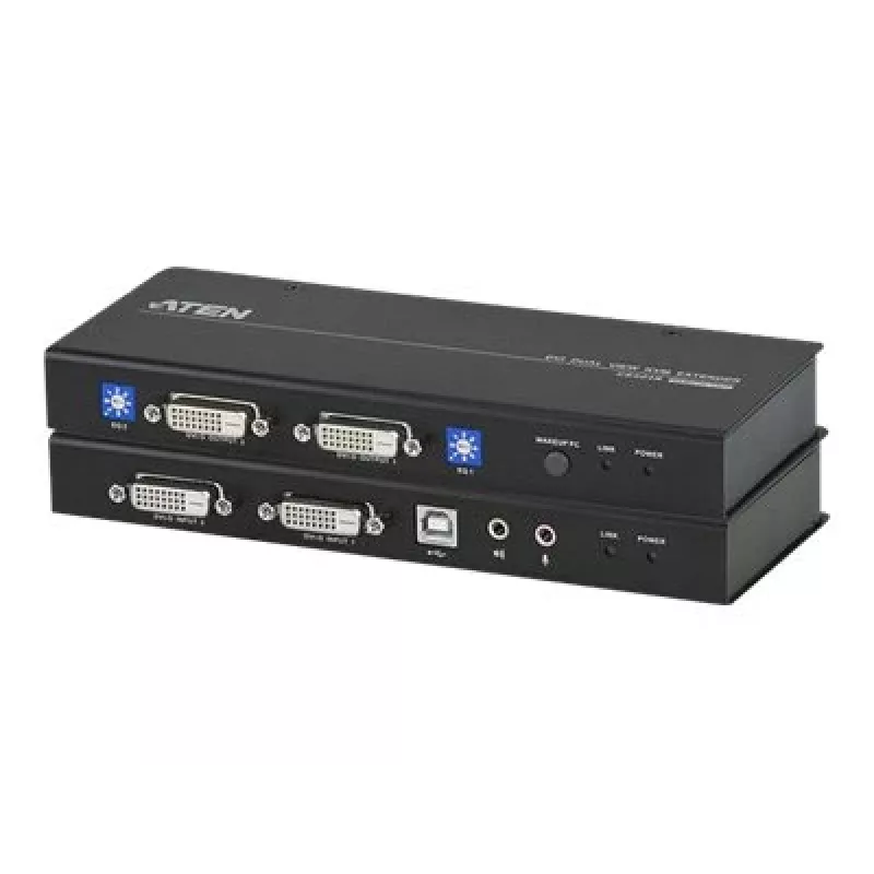 ATEN CE604-AT-G KVM-jatko – 2x DVI, audio, USB, RS-232, 60 m