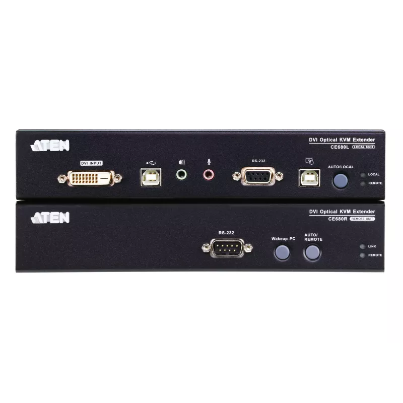 ATEN CE680 KVM audio USB serial -jatko kuitua pitkin, DVI Dual Link, 600 m, 1310/1550 nm