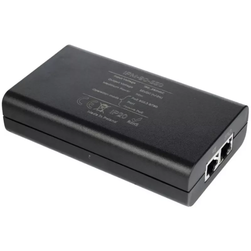 ATTE IPM-90-550 PoE-injektori 90W, 55V DC, Gigabit Ethernet, IEEE 802.3bt