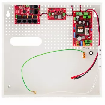 ATTE IPUPS-5-11-F 5-porttinen PoE-kytkin puskurivirtalähteellä, 4x PoE 10/100 Mbps, 90W budjetti, hallitsematon