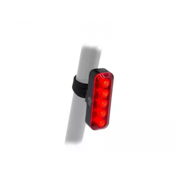 Author XYRIUS Brake USB-takavalo 400 lm, musta punaisella linssillä