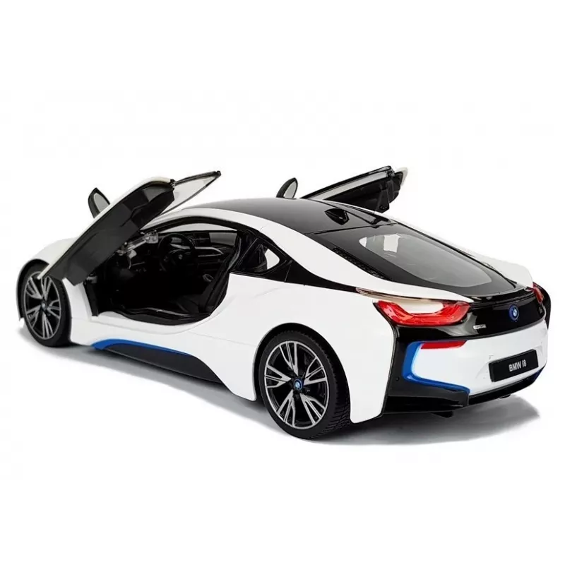 Auto R/C BMW i8 Rastar 1:14 valkoinen automaattiovet