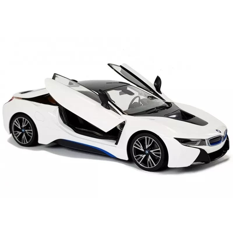 Auto R/C BMW i8 Rastar 1:14 valkoinen automaattiovet