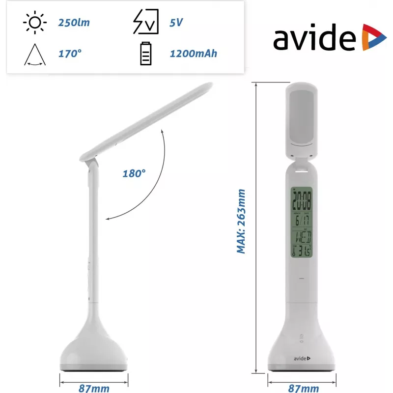 Avide LED-pöytävalaisin RGB kalenteri valkoinen 4W 250lm