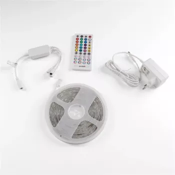 Avide LED-nauha blister 12V 16W RGB 5m IR-kaukosäätimellä