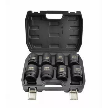 AWTOOLS Black Line 3/4 tuuman iskuruuvinväännin-hylsysarja, 8-osainen, 24-38mm, lyhyt, Cr-Mo
