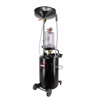 AWTOOLS AW10415BL manuaalinen pyörivä öljypumppu 200L tynnyreille, 20 L/min, valurauta, teleskooppi-imuputki, 2 inch BSP