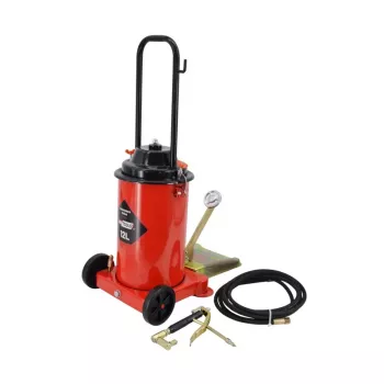 AWTOOLS AW15944 jalkapumppu - 7 BAR / 100 PSI, analoginen painemittari, terässylinteri, taitettava