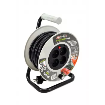 AWTOOLS AW70217 jatkojohto 25m 4 pistorasiaa IP44 3680W