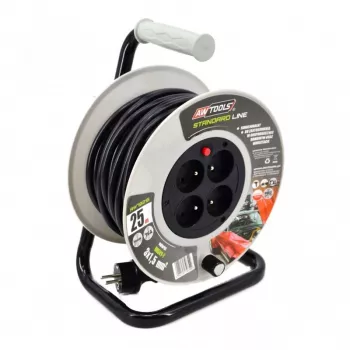AWTOOLS AW70217 jatkojohto 25m 4 pistorasiaa IP44 3680W