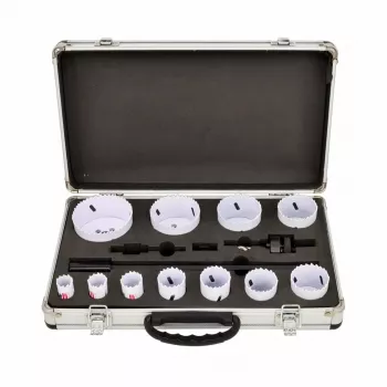 AWTOOLS bimetaalireikäsahasarja 19-76 mm 15-osainen BLACK LINE metallilaukku