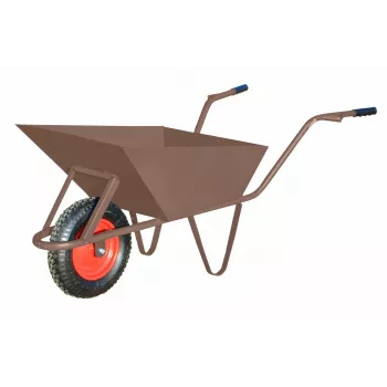 AWTOOLS rakennuskottikärry 85L 1,5mm ruskea pyöränsuojuksella