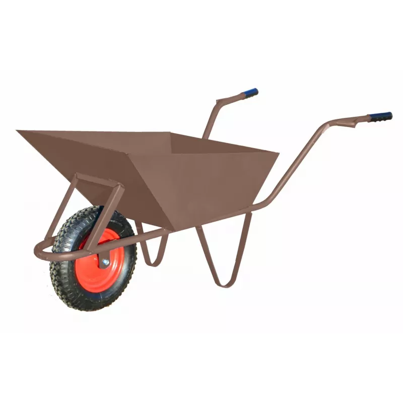 AWTOOLS rakennuskottikärry 85L 1,5mm ruskea pyöränsuojuksella