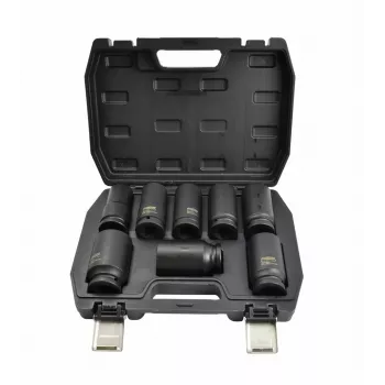AWTOOLS iskuhylsysarja 3/4 inch 8-osainen pitkä syvä 24-38 mm Black Line