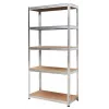 AWTOOLS hylly 5 tasoa 180x90x40 cm kantavuus 250 kg per taso 5,0 mm sinkitty teräs