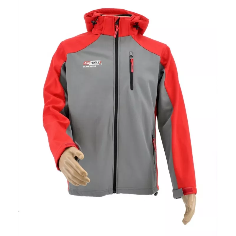 AWTOOLS softshell-takki collegepaita T4 punainen-harmaa L
