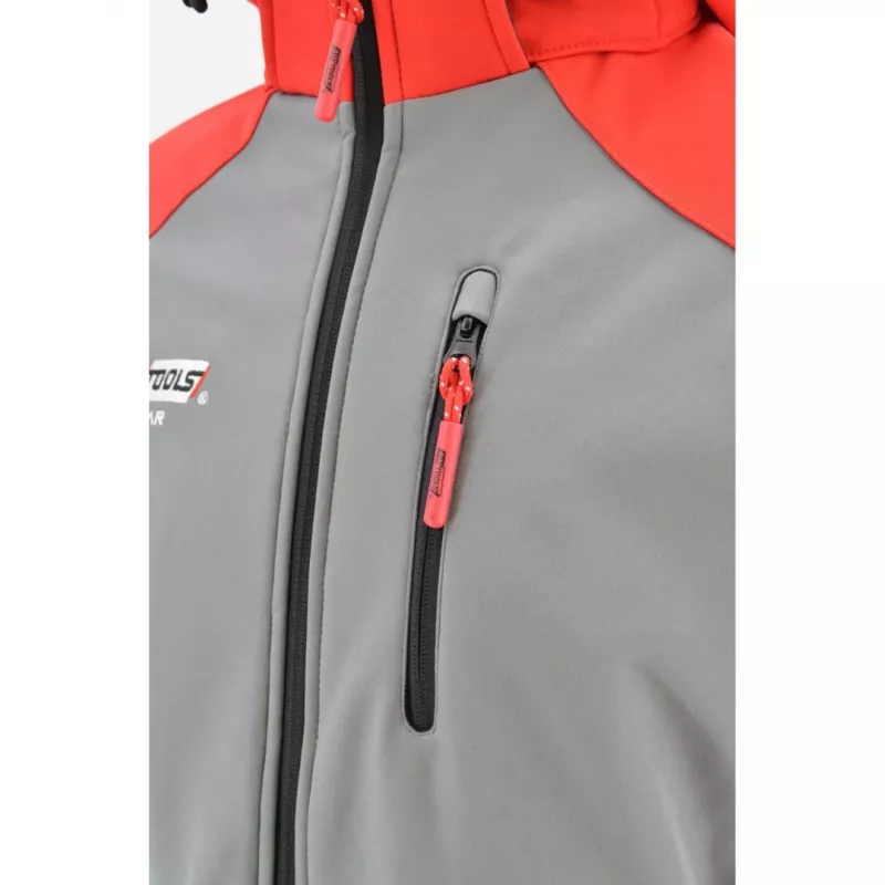 AWTOOLS softshell-takki collegepaita T4 punainen-harmaa L
