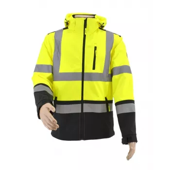 AWTOOLS T3 softshelltakki korkea näkyvyys heijastava XL keltainen/musta
