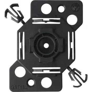 Bachmann 375.542 yksittäinen kojerasian asennuslevy 50x50 mm, musta