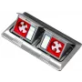 BACHMANN Mini Floor Box 2x3M – kaksinkertainen pöytä- ja lattiakotelo 45x45 mm moduuleille, kansi, harmaa