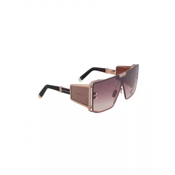 Balmain BPS-102M-146 unisex-aurinkolasit - musta kultasävyin, harmaa sävytetty, 61/14/145 mm
