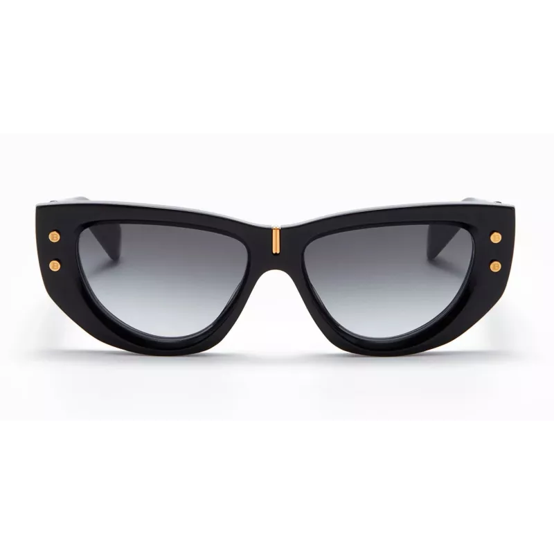 Balmain BPS-151A-55 naisten aurinkolasit musta asetaatti harmaa polykarbonaattilasi 55 mm