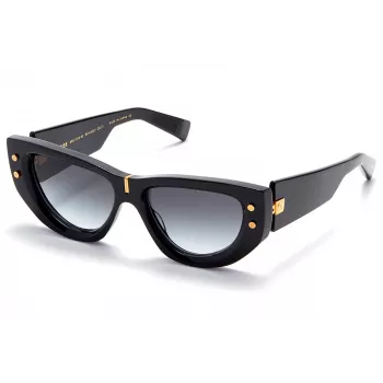 Balmain BPS-151A-55 naisten aurinkolasit musta asetaatti harmaa polykarbonaattilasi 55 mm