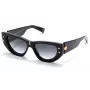 Balmain BPS-151A-55 naisten aurinkolasit musta asetaatti harmaa polykarbonaattilasi 55 mm