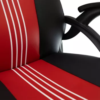 Baracuda ABALONE-B/R pelituoli Black/Red – ergonominen PU-nahka, 2D-käsinojat, kaasujousi luokka 4