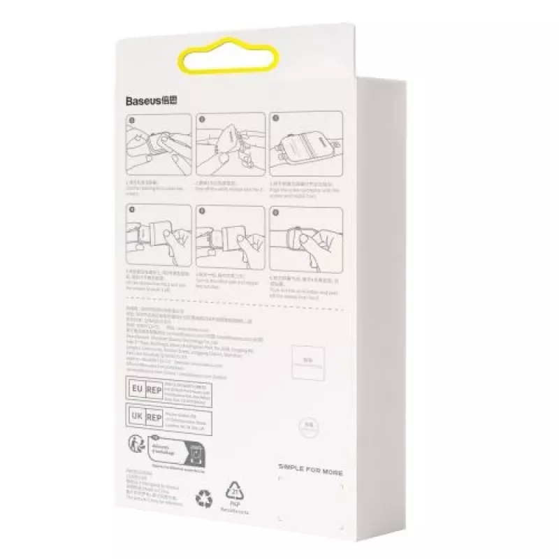 Baseus 41 mm NanoCrystal -suojakalvo Apple Watch 7/8/9 -kellolle, 2 kpl:n pakkaus, kirkas
