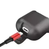 Baseus Apple 2in1 silikoninen suojakotelo ja langaton laturi AirPodseille musta