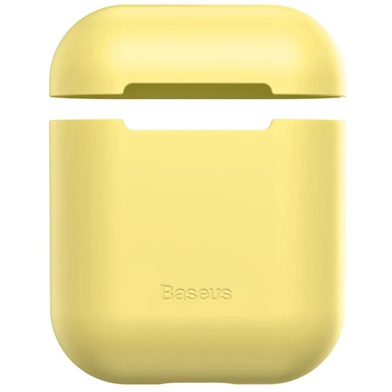 Baseus Apple Silica Series ultrahohut silikonisuojakotelo AirPods 1/2 keltainen