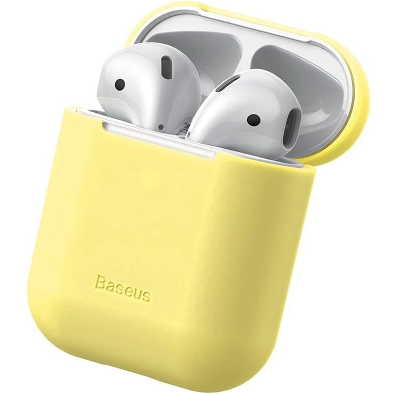 Baseus Apple Silica Series ultrahohut silikonisuojakotelo AirPods 1/2 keltainen